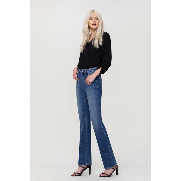 VERVET BY FLYING MONKEY Women's Blue Boot Cut Jeans - Picture 6 of 12